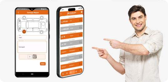 Admin and driver mobile apps for car rental fleet operations in Dubai and UAE